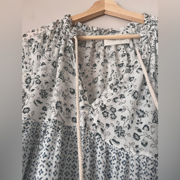 Charlie Joe Palma Blue Print voluminous Maxi Dress - Picture 8 of 11